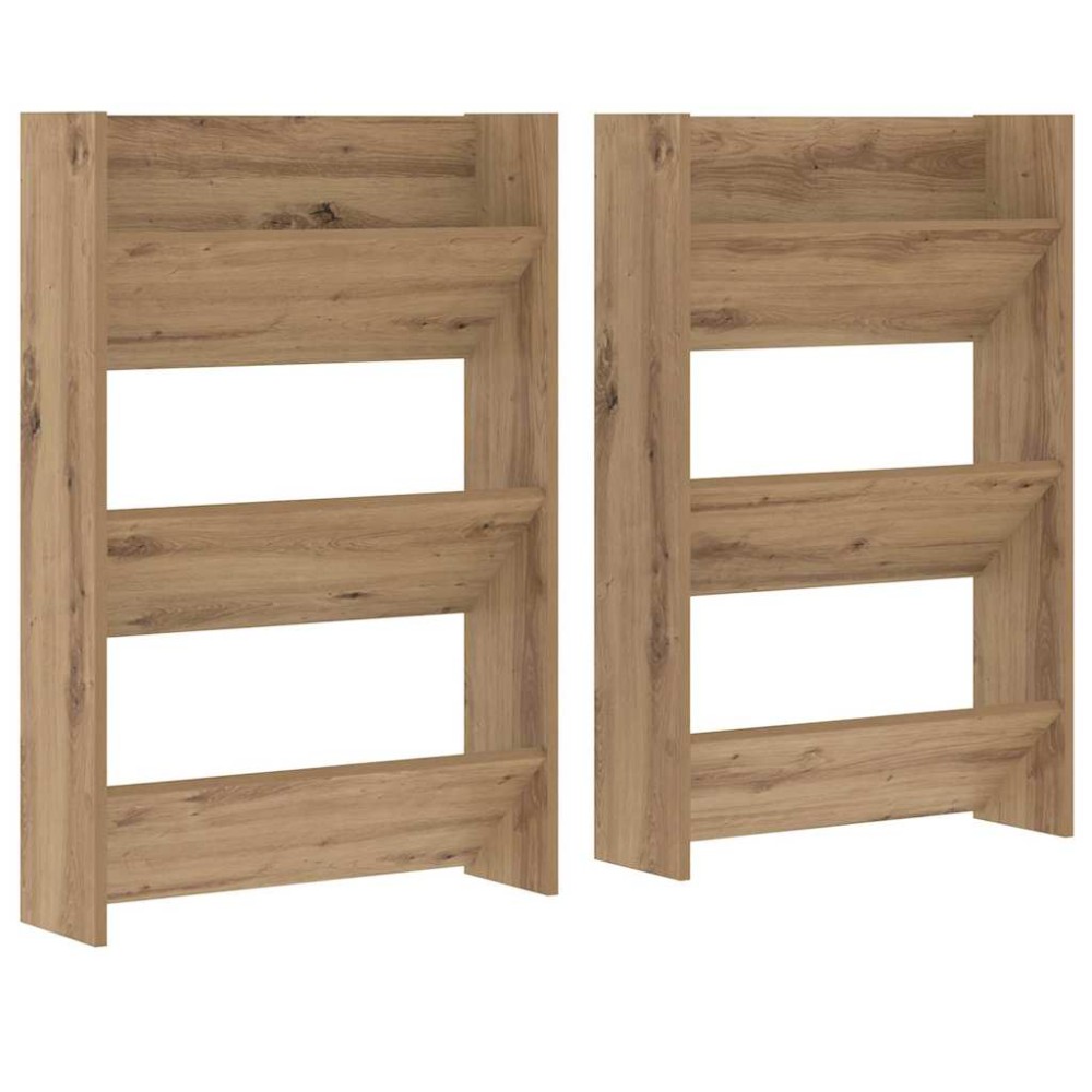 vidaXL Ντουλάπα Παπουτσιών 2 τμχ. 60 x 18 x 90 εκ Επεξεργασμένο Ξύλο