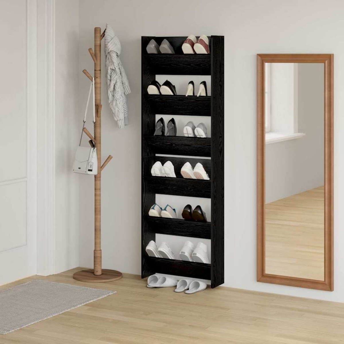 vidaXL Ντουλάπα Παπουτσιών 2 τμχ. 60 x 18 x 90 εκ Επεξεργασμένο Ξύλο