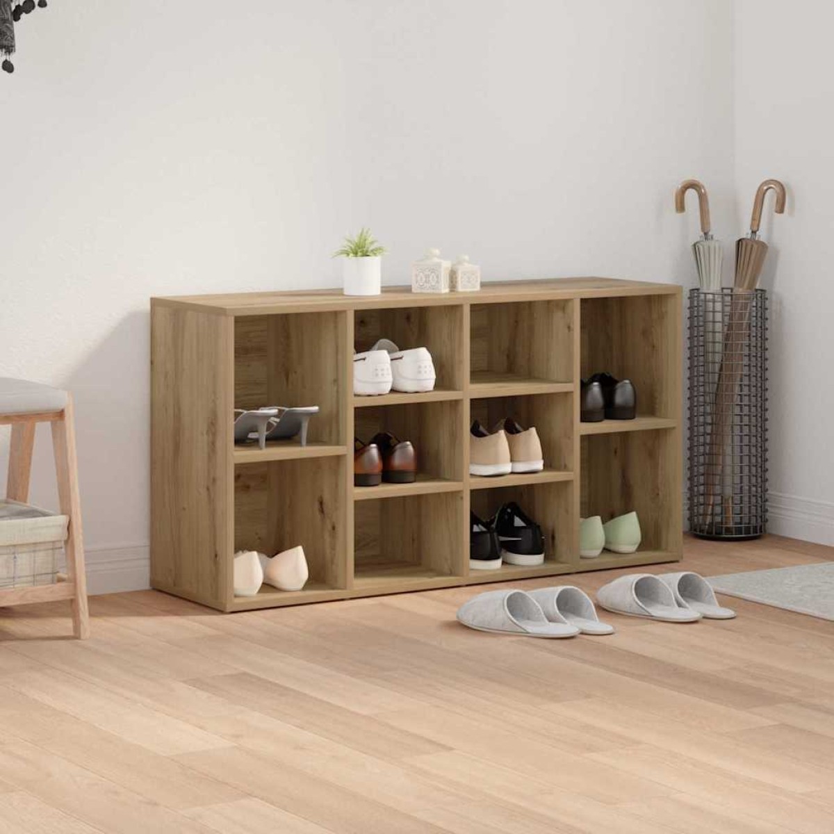 vidaXL Πάγκος για παπούτσια 103 x 30 x 54,5 εκ Επεξεργασμένο Ξύλο