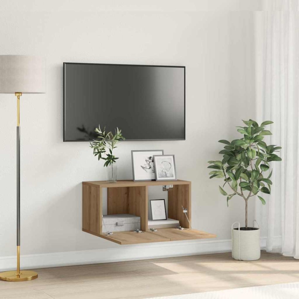 vidaXL Σετ επίπλου τηλεόρασης 60 x 30 x 30 cm Καφέ Επεξεργασμένο Ξύλο