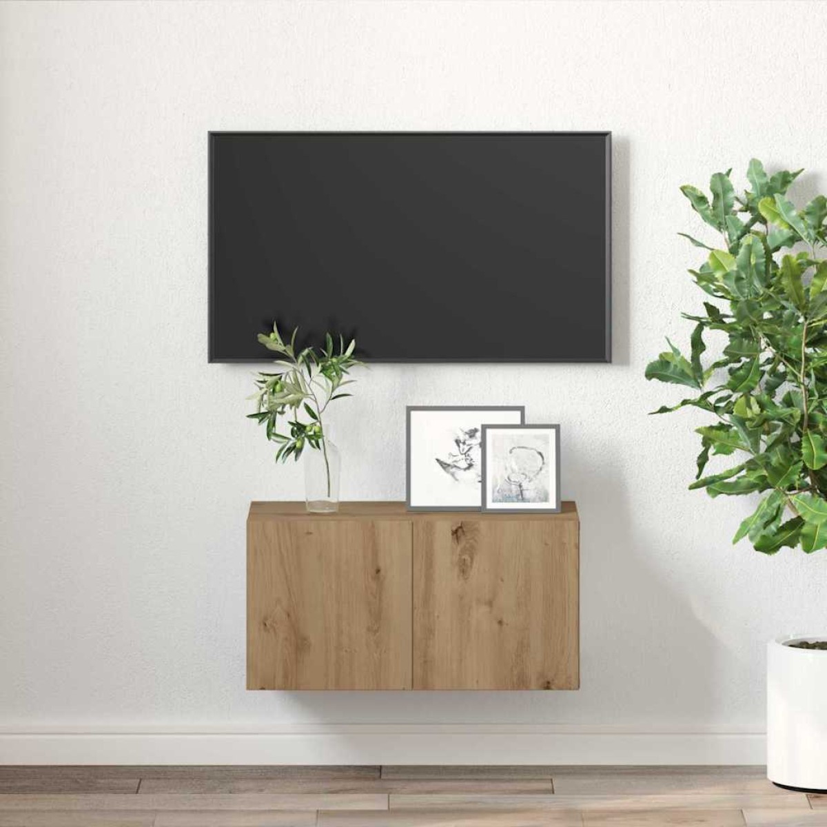 vidaXL Σετ επίπλου τηλεόρασης 60 x 30 x 30 cm Καφέ Επεξεργασμένο Ξύλο