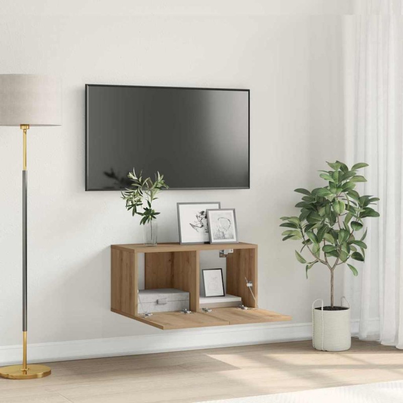 vidaXL Σετ επίπλου τηλεόρασης 60 x 30 x 30 cm Καφέ Επεξεργασμένο Ξύλο
