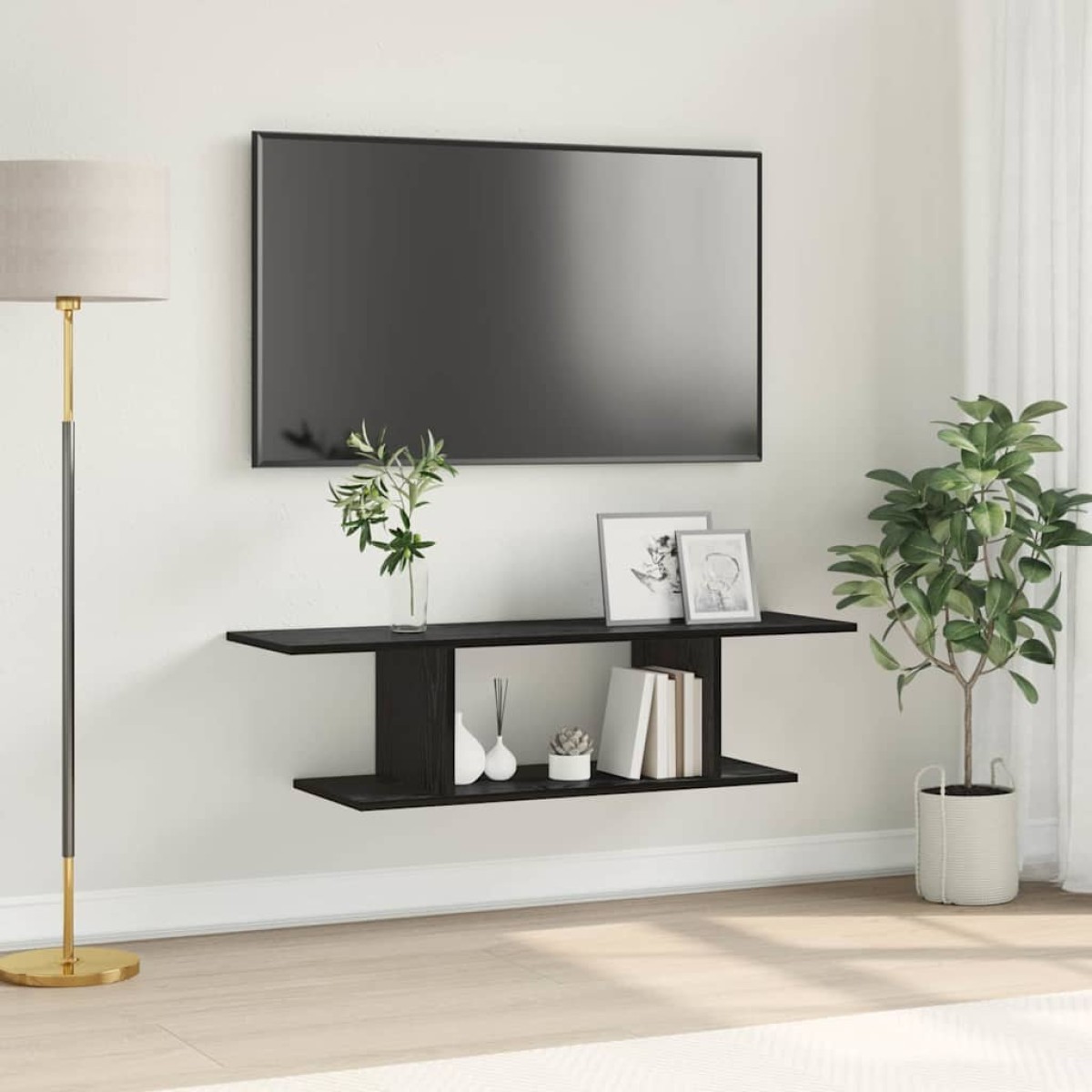 vidaXL Σετ επίπλου τηλεόρασης 103 x 30 x 26,5 εκ Μαύρο