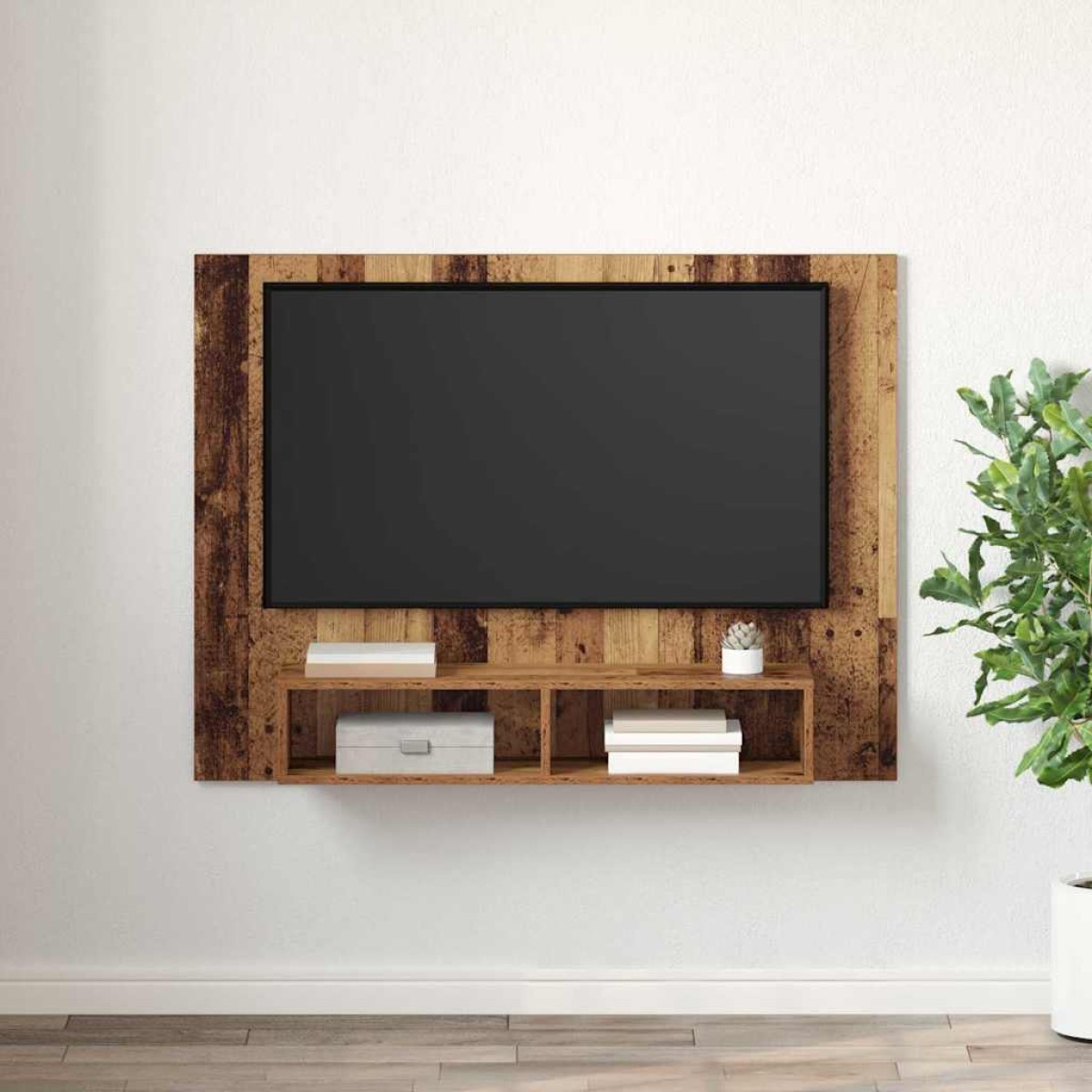 vidaXL Σετ επίπλου τηλεόρασης 120 x 23,5 x 90 εκ. Παλιό Ξύλο