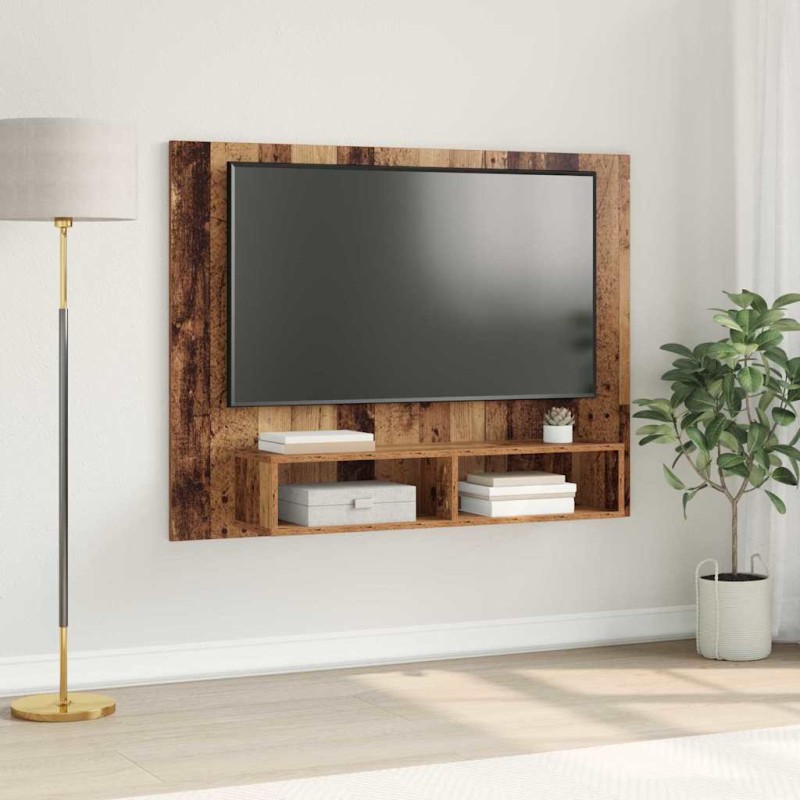 vidaXL Σετ επίπλου τηλεόρασης 120 x 23,5 x 90 εκ. Παλιό Ξύλο
