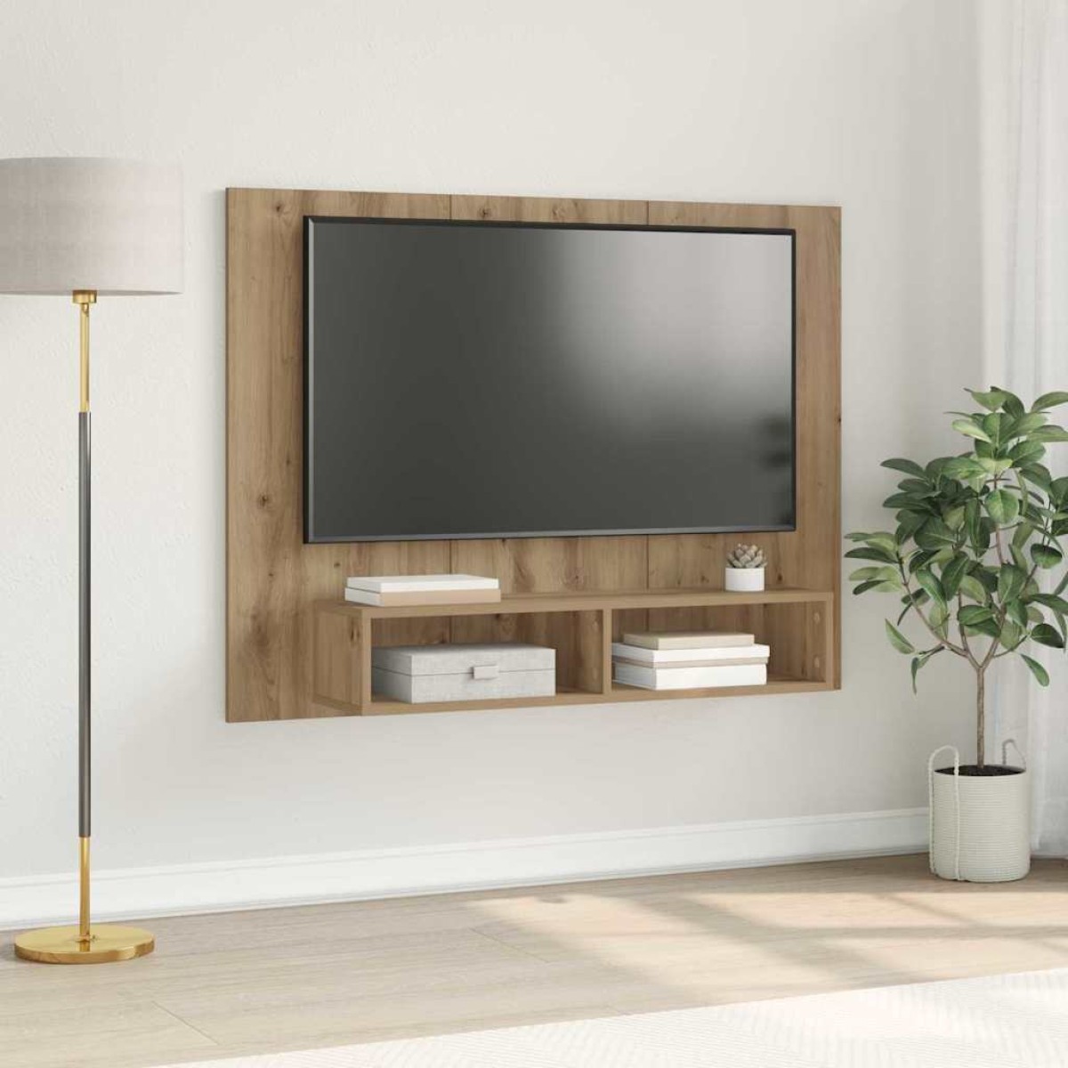 vidaXL Σετ επίπλου τηλεόρασης 120 x 23,5 x 90 εκ. Artisan Oak