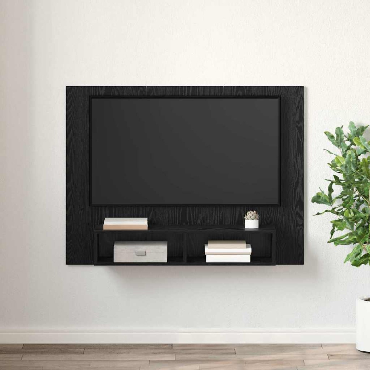 vidaXL Σετ επίπλου τηλεόρασης 120 x 23,5 x 90 εκ. Μαύρη Οξυά