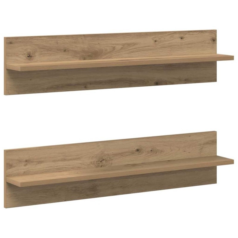 vidaXL Ράφι Τοίχου Επιτοίχιο 2 τμχ. Artisan Oak 80 x 11,5 x 18 εκ