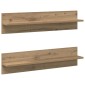 vidaXL Ράφι Τοίχου Επιτοίχιο 2 τμχ. Artisan Oak 80 x 11,5 x 18 εκ