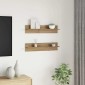 vidaXL Ράφι Τοίχου Επιτοίχιο 2 τμχ. Artisan Oak 80 x 11,5 x 18 εκ