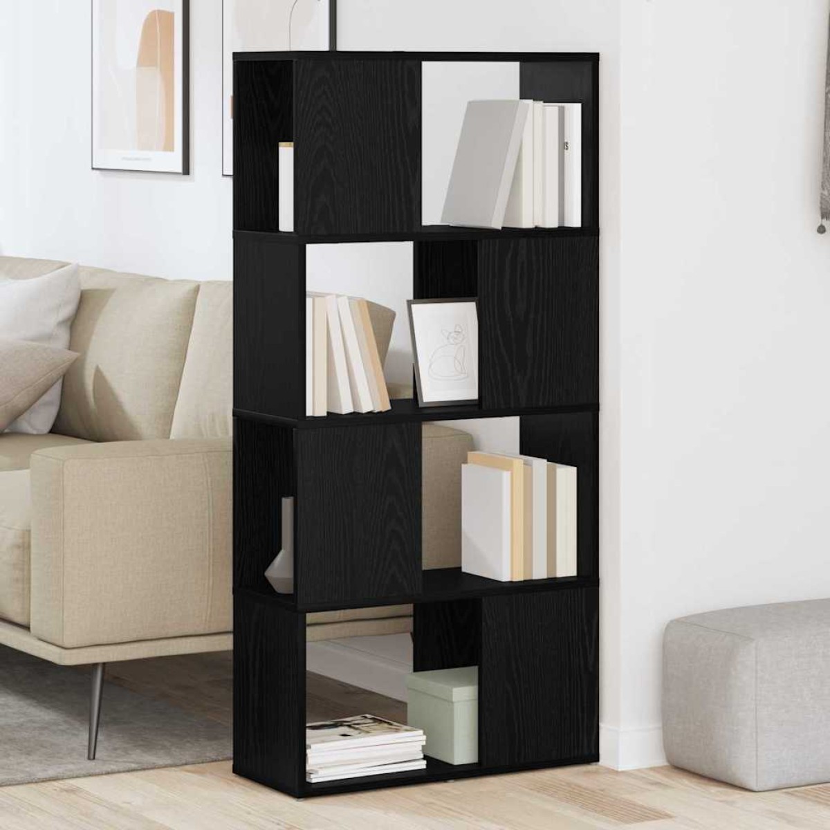 vidaXL Σετ επίπλου τηλεόρασης 60 x 24 x 125,5 εκ Μαύρο