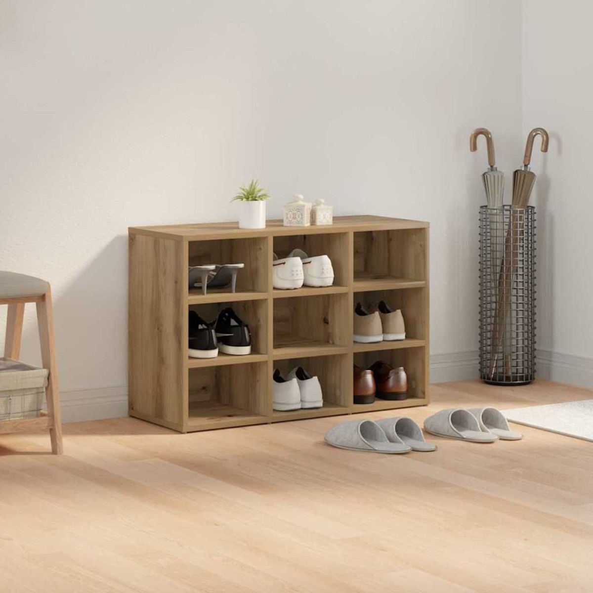 vidaXL Ντουλάπα Παπουτσιών 77,5 x 30 x 51 εκ. Επεξεργασμένο Ξύλο