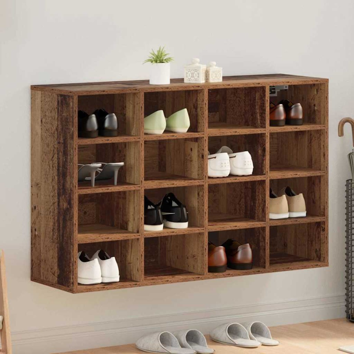 vidaXL Ντουλάπα Παπουτσιών 103 x 30 x 67 εκ. Επεξεργασμένο Ξύλο