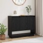 vidaXL Πλαϊνό γραφείο Μαύρη Οξυά 97 x 29 x 75 εκ. Επεξεργασμένο Ξύλο