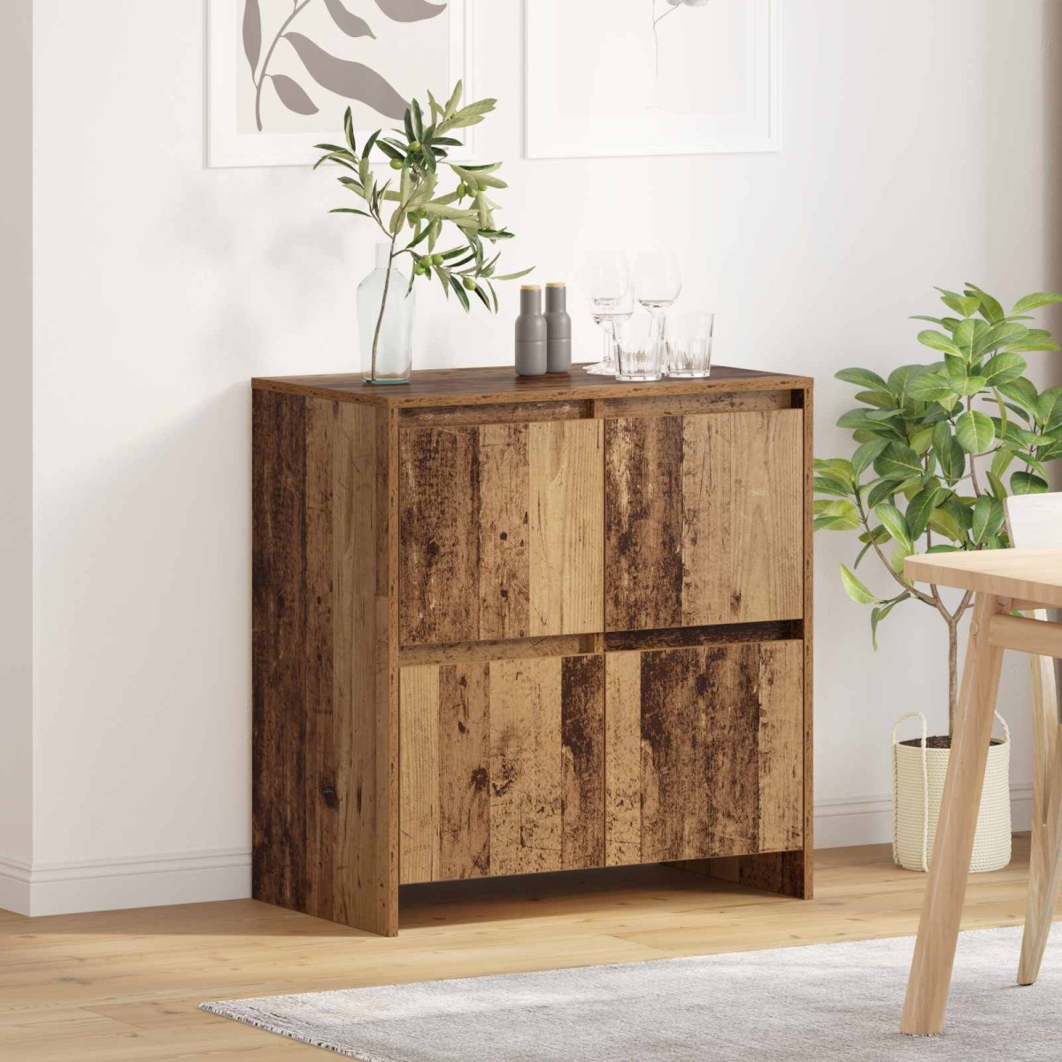 vidaXL Πλαϊνό γραφείο Παλιό ξύλο 70 x 41 x 75 εκ. Επεξεργασμένο Ξύλο