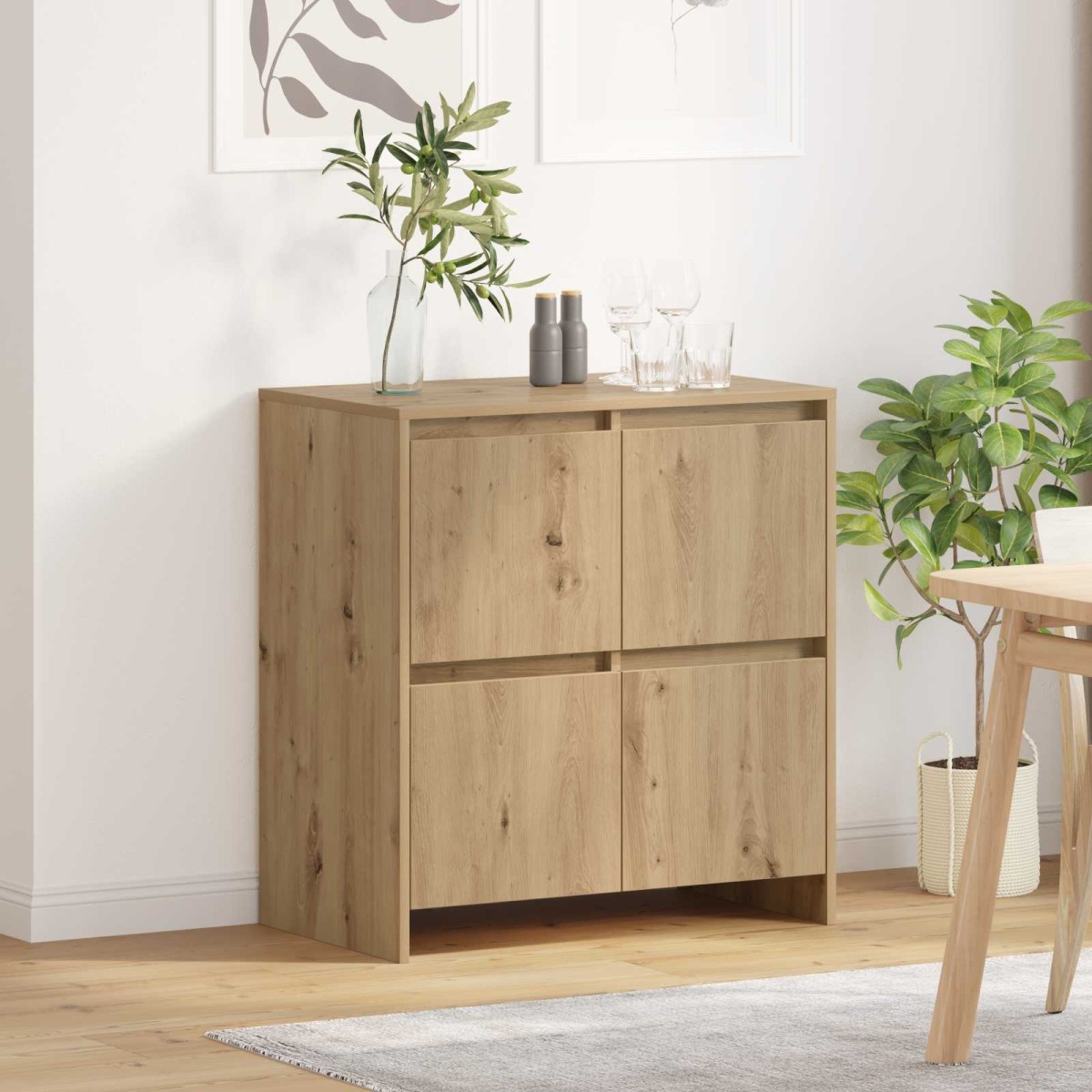 vidaXL Πλαϊνό γραφείο Artisan Oak 70 x 41 x 75 εκ. Επεξεργασμένο Ξύλο