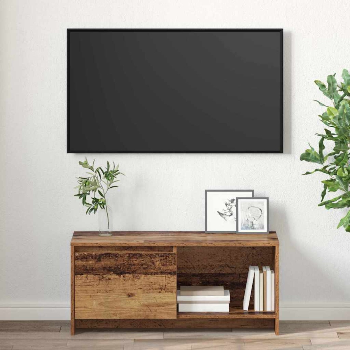 vidaXL Σετ επίπλου τηλεόρασης 90 x 35 x 40 εκ. Παλιό Ξύλο