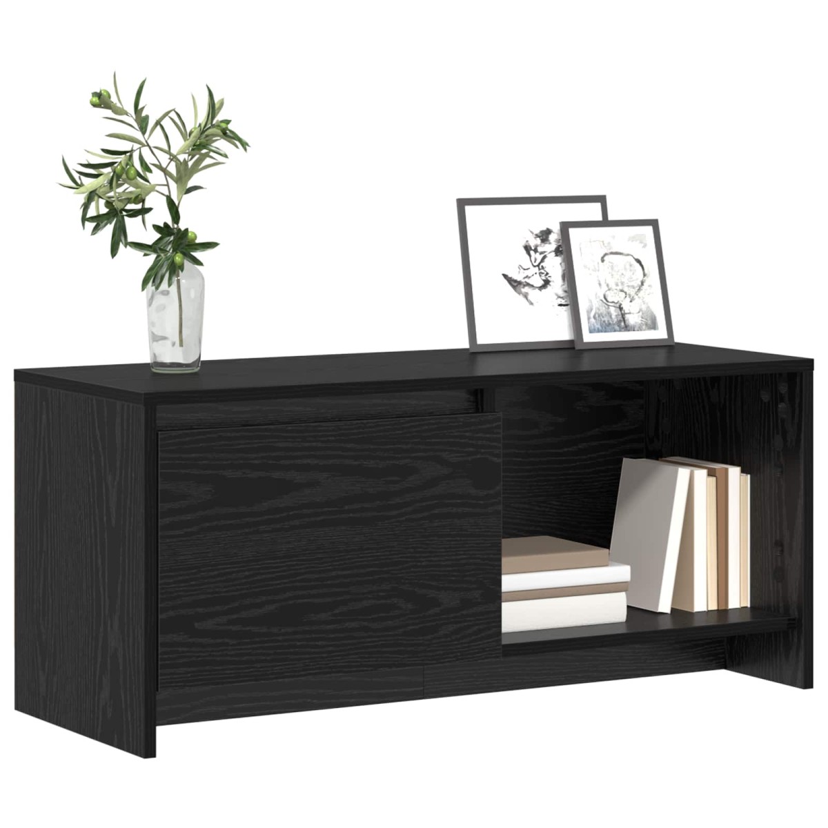 vidaXL Σετ επίπλου τηλεόρασης 90 x 35 x 40 εκ. Μαύρη Οξυά