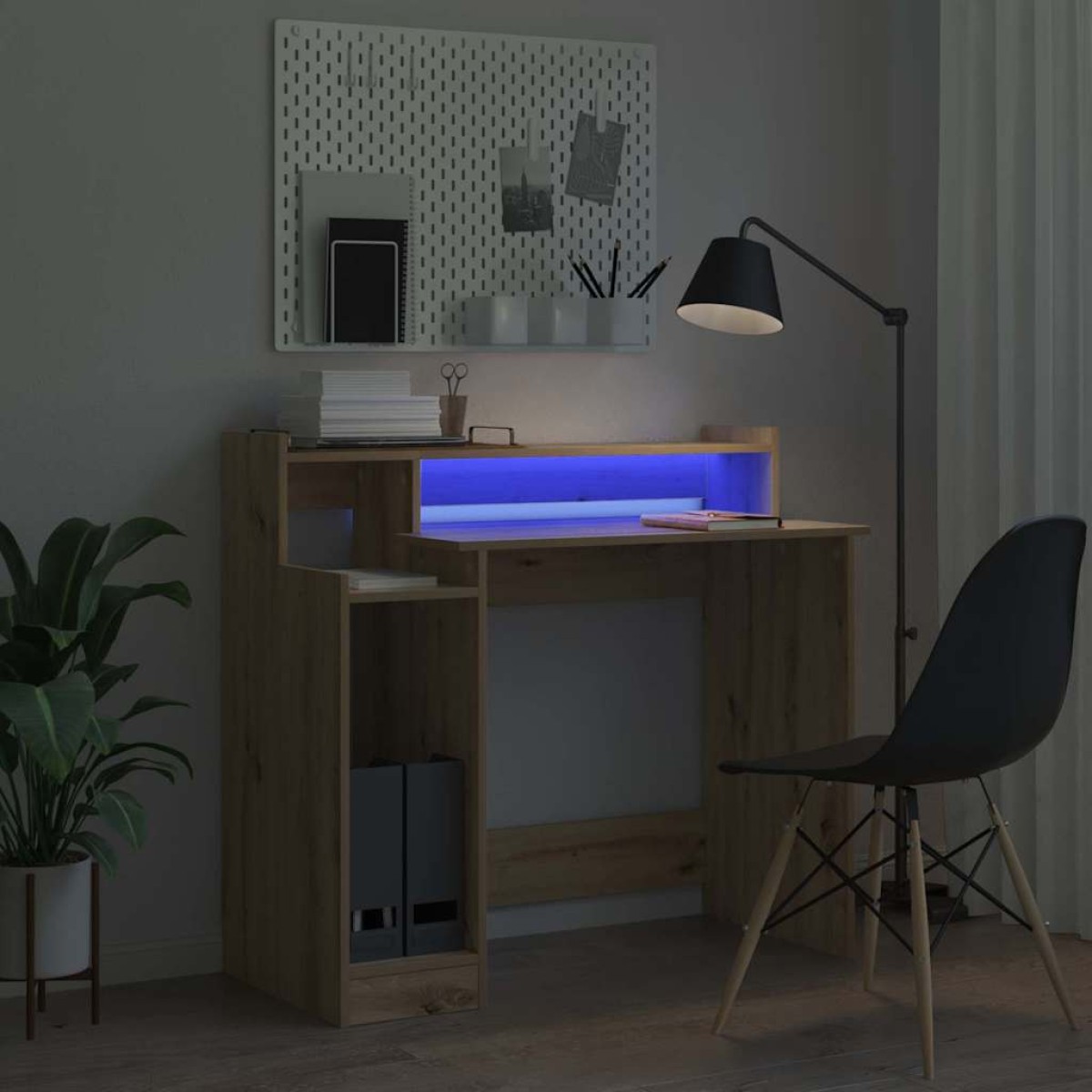vidaXL Γραφείο Artisan Oak 97 x 45 x 90 εκ. Επεξεργασμένο Ξύλο