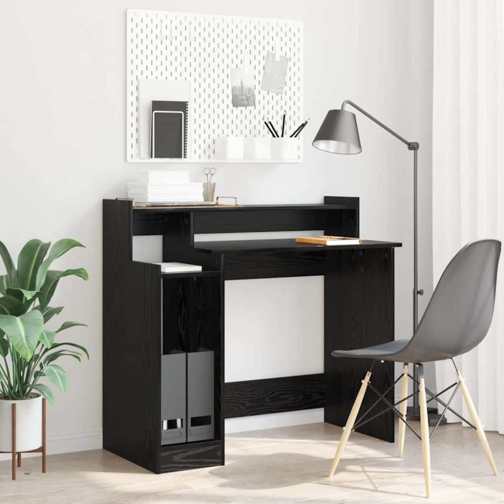 vidaXL Γραφείο Μαύρη Οξυά 97 x 45 x 90 εκ. Επεξεργασμένο Ξύλο