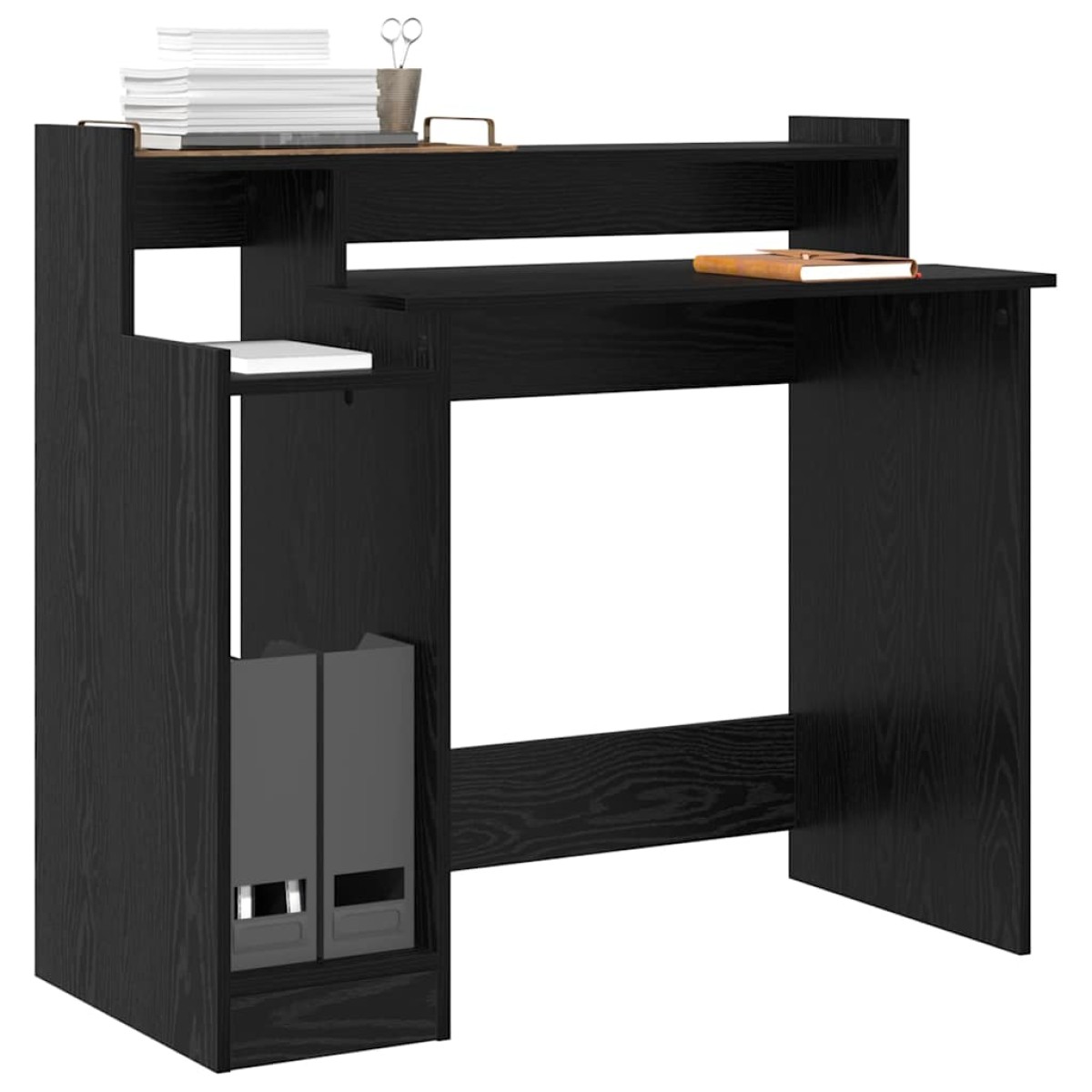 vidaXL Γραφείο Μαύρη Οξυά 97 x 45 x 90 εκ. Επεξεργασμένο Ξύλο