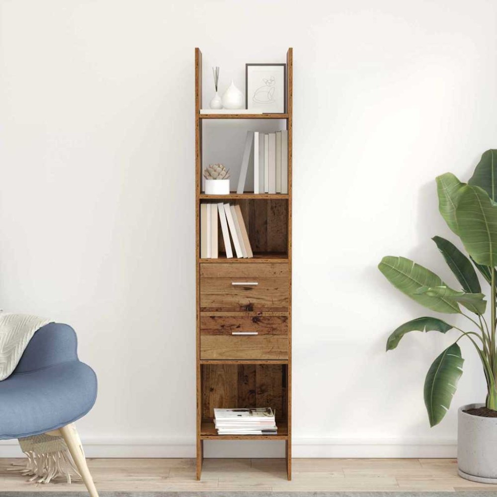 vidaXL Βιβλιοθήκη 2 επιπέδων 40 x 35 x 180 εκ. Επεξεργασμένο Ξύλο