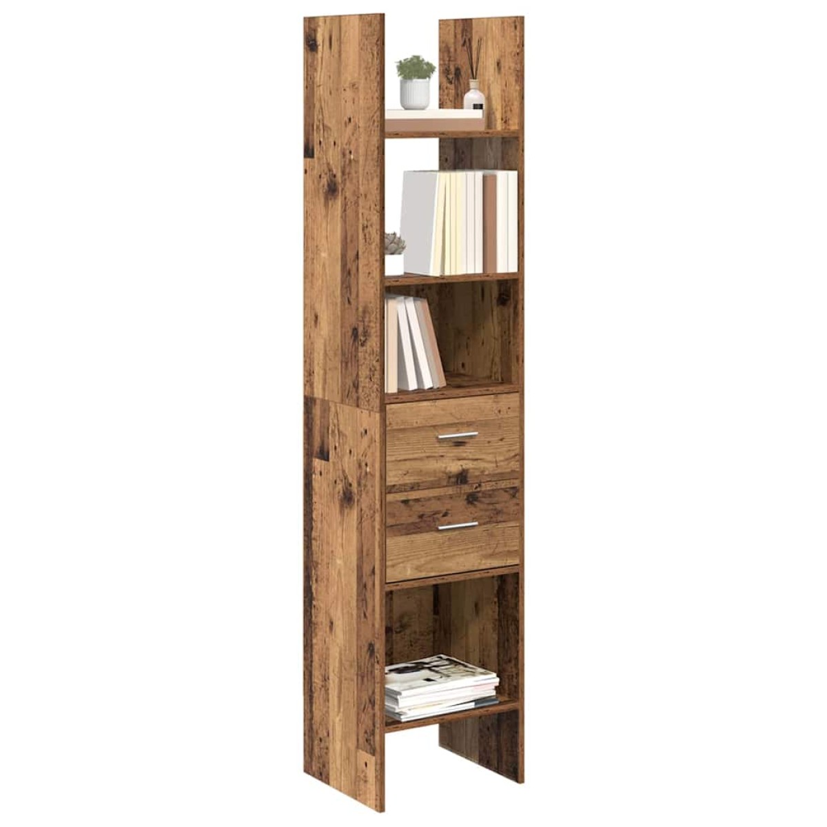 vidaXL Βιβλιοθήκη 2 επιπέδων 40 x 35 x 180 εκ. Επεξεργασμένο Ξύλο