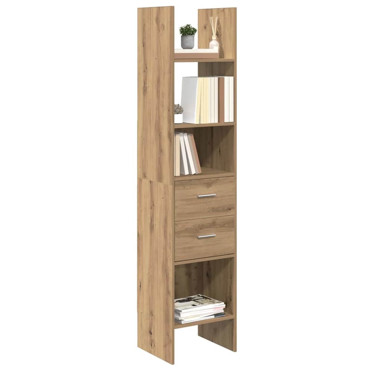 vidaXL Βιβλιοθήκη 2 επιπέδων 40 x 35 x 180 εκ. Επεξεργασμένο Ξύλο