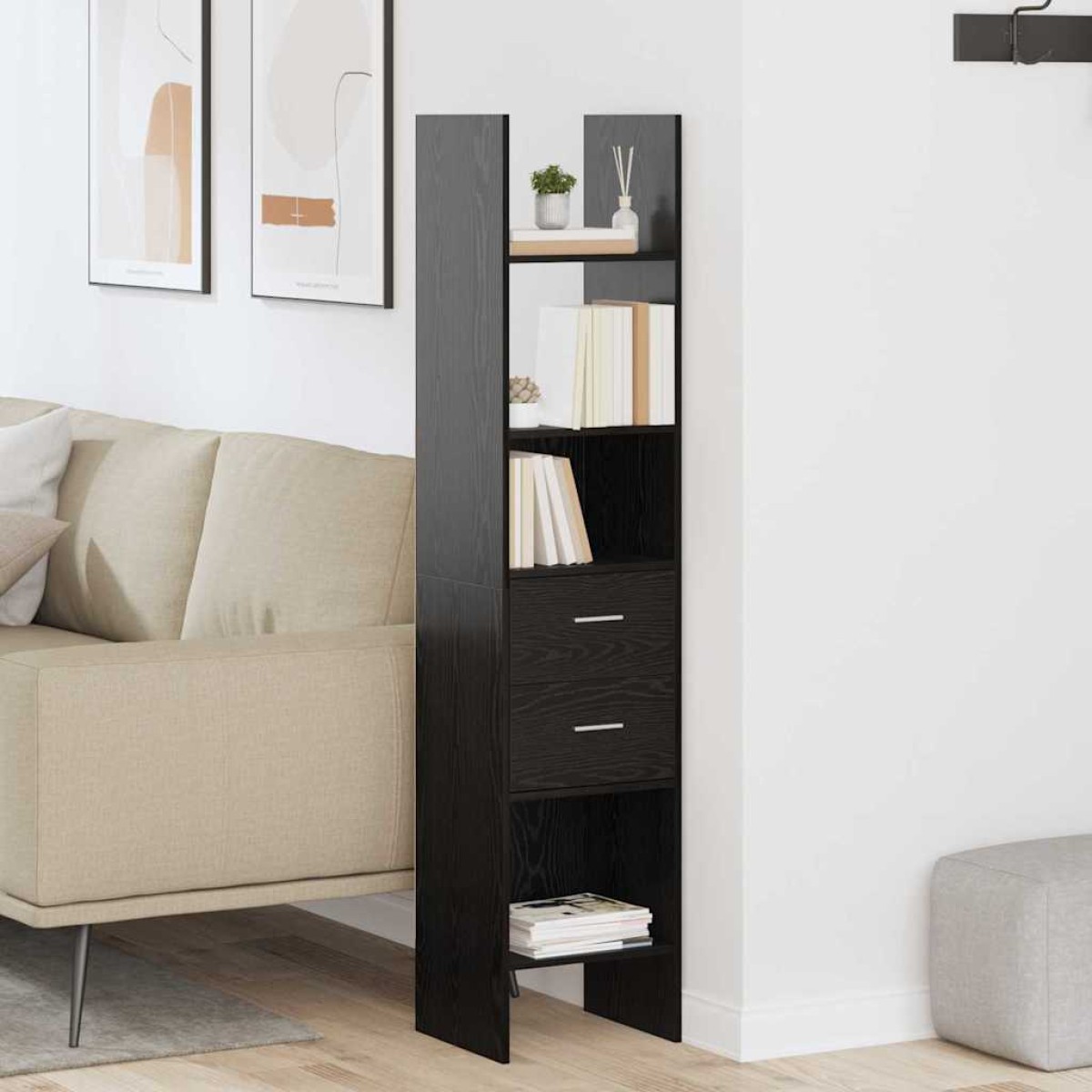 vidaXL Βιβλιοθήκη 2 επιπέδων 40 x 35 x 180 εκ. Επεξεργασμένο Ξύλο