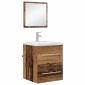 vidaXL Σετ Επίπλων Μπάνιου με συρτάρι Επιτοίχιο Καφέ 41 x 38,5 x 48 cm