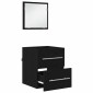 vidaXL Σετ Επίπλων Μπάνιου με συρτάρι Μαύρο 41 x 38,5 x 48 cm
