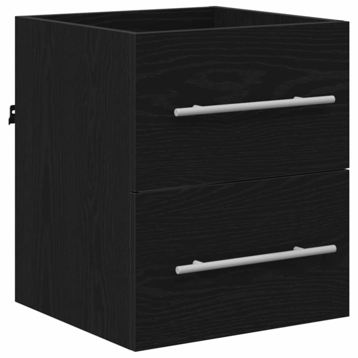 vidaXL Σετ Επίπλων Μπάνιου με συρτάρι Μαύρο 41 x 38,5 x 48 cm