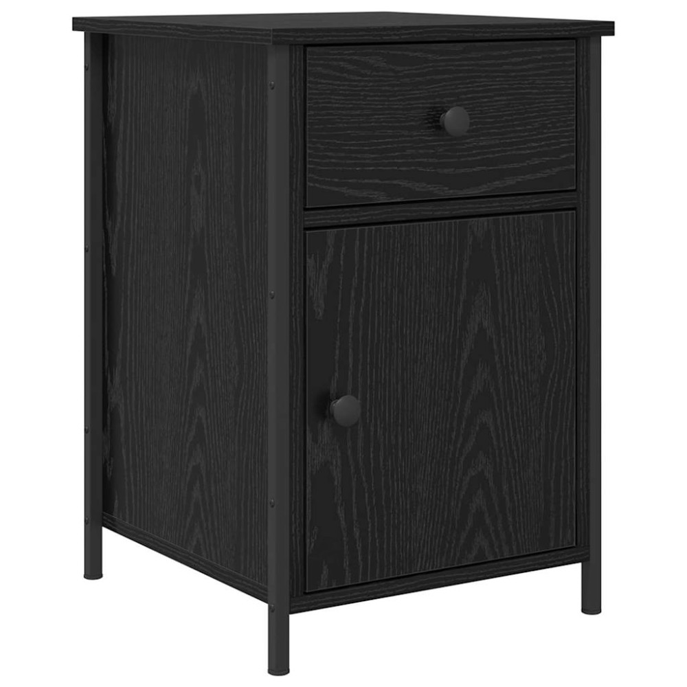 vidaXL Κομοδίνο Μαύρη Οξυά 40 x 42 x 60 εκ. Επεξεργασμένο Ξύλο