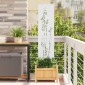 vidaXL Οθόνη Ιδιωτικότητας Κήπου Floral Λευκό 32 χ 140 εκ