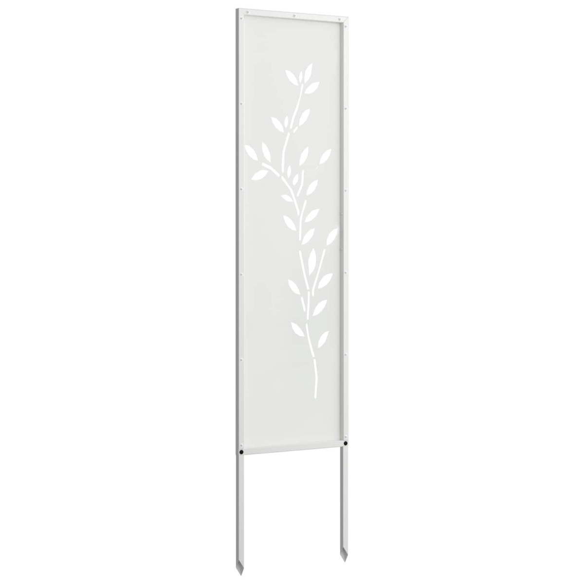 vidaXL Οθόνη Ιδιωτικότητας Κήπου Floral Λευκό 32 χ 140 εκ