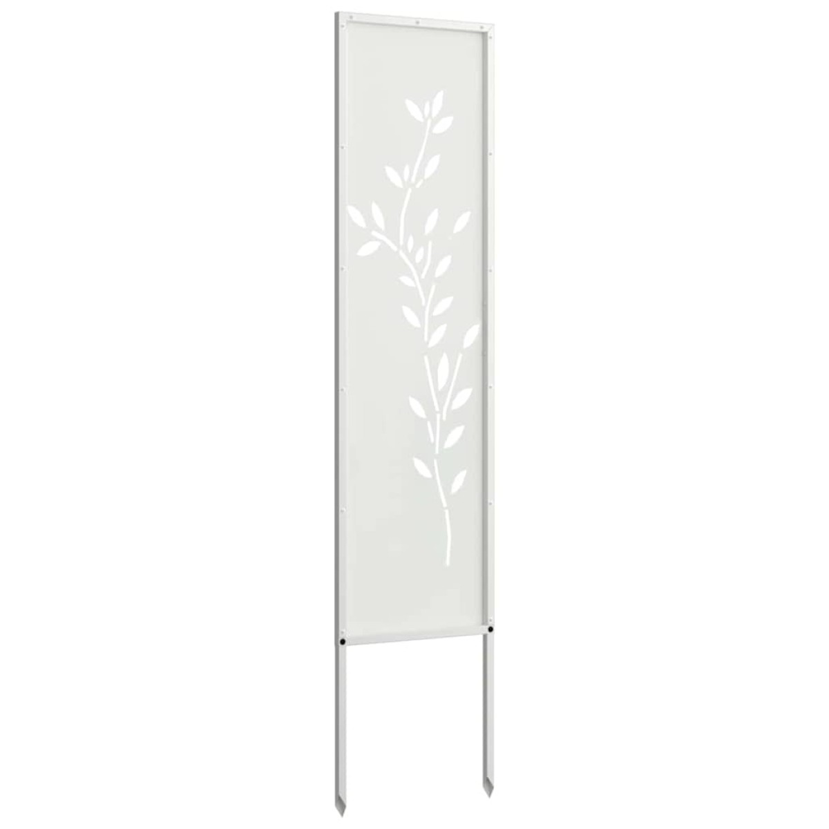vidaXL Οθόνη Ιδιωτικότητας Κήπου Floral Λευκό 32 χ 140 εκ