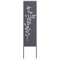 vidaXL Οθόνη Ιδιωτικότητας Κήπου Floral Ανθρακί 32 χ 140 εκ