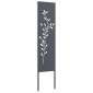 vidaXL Οθόνη Ιδιωτικότητας Κήπου Floral Ανθρακί 32 χ 140 εκ
