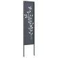 vidaXL Οθόνη Ιδιωτικότητας Κήπου Floral Ανθρακί 32 χ 140 εκ
