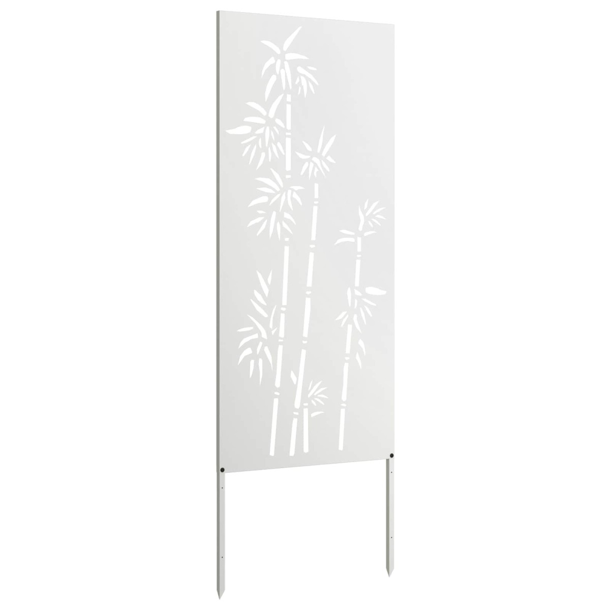 vidaXL Οθόνη Ιδιωτικότητας Κήπου Floral Λευκό 50 x 140 εκ