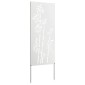vidaXL Οθόνη Ιδιωτικότητας Κήπου Floral Λευκό 50 x 140 εκ