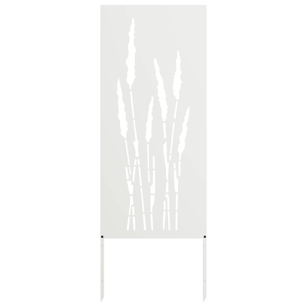 vidaXL Οθόνη Ιδιωτικότητας Κήπου Floral Λευκό 50 x 140 εκ