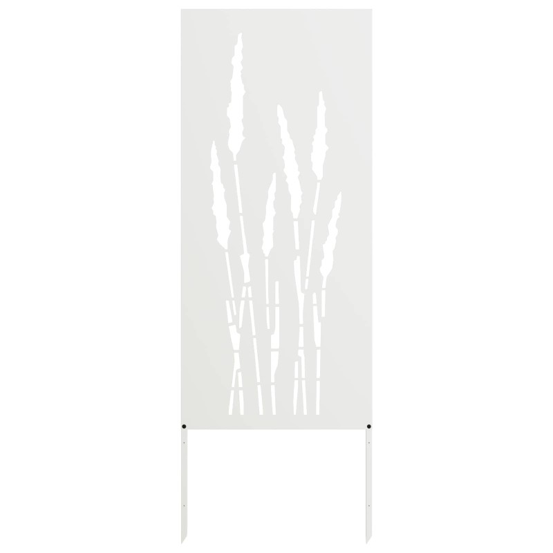 vidaXL Οθόνη Ιδιωτικότητας Κήπου Floral Λευκό 50 x 140 εκ