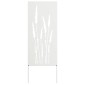 vidaXL Οθόνη Ιδιωτικότητας Κήπου Floral Λευκό 50 x 140 εκ