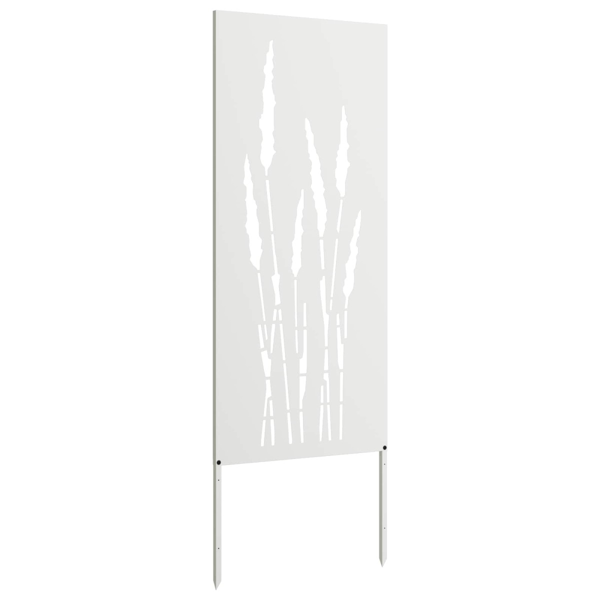 vidaXL Οθόνη Ιδιωτικότητας Κήπου Floral Λευκό 50 x 140 εκ