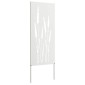 vidaXL Οθόνη Ιδιωτικότητας Κήπου Floral Λευκό 50 x 140 εκ