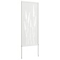 vidaXL Οθόνη Ιδιωτικότητας Κήπου Floral Λευκό 50 x 140 εκ