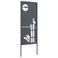 vidaXL Οθόνη Ιδιωτικότητας Κήπου Μαιανδρικό σχέδιο Ανθρακί 50 x 140 εκ