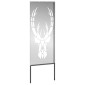 vidaXL Οθόνη Ιδιωτικότητας Κήπου Animal Print Ασημί 50 x 140 εκ