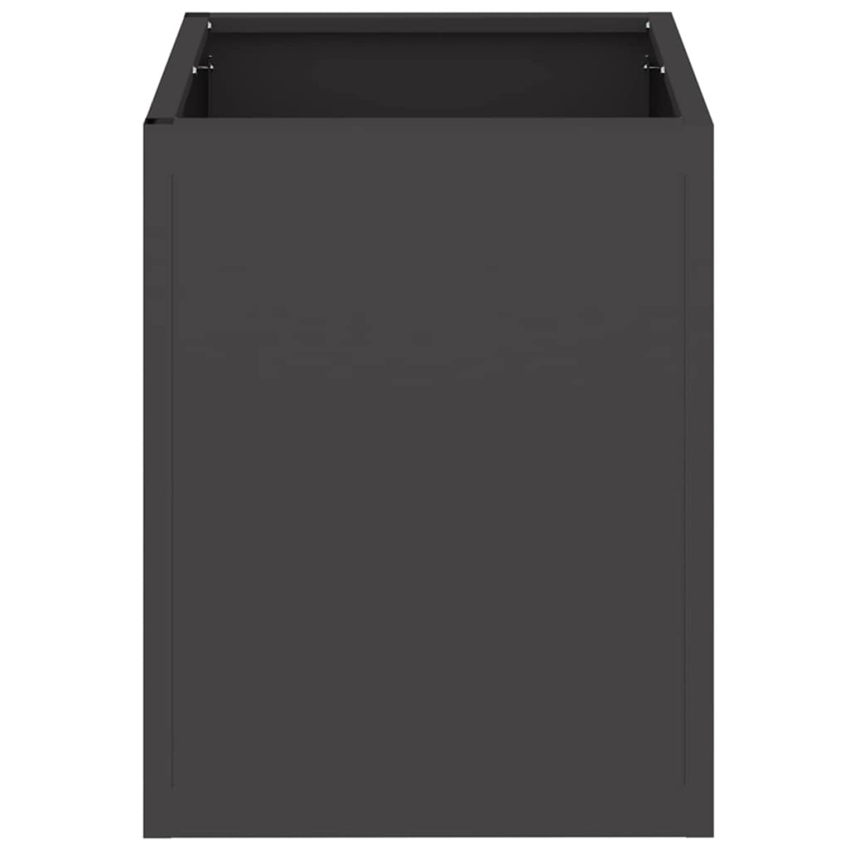 vidaXL Γλάστρα Κήπου Μαύρο 32 x 32 x 40 εκ. Ψυχρής έλασης χάλυβας